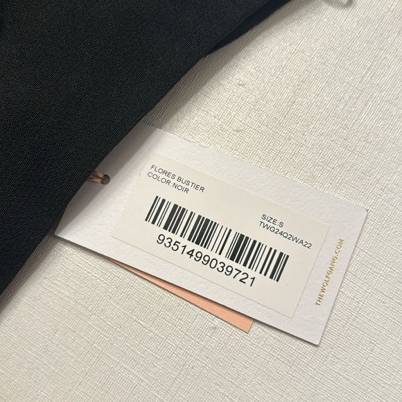 NWT The Wolf Gang Flores Rose Bustier in Noir - Picture 3 of 8